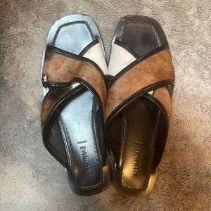ALUMNAE cow hide sandals